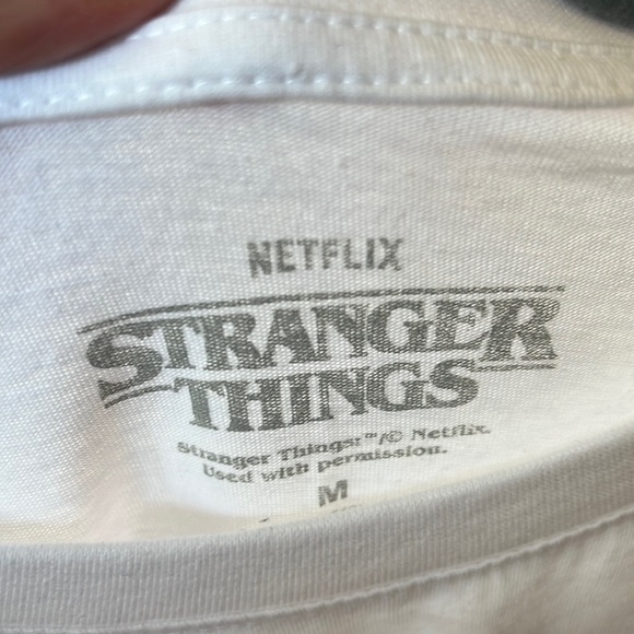 Primark Stranger Things 100% Cotton White Hellfire Club womens Graphic T-Shirt - Picture 3 of 7